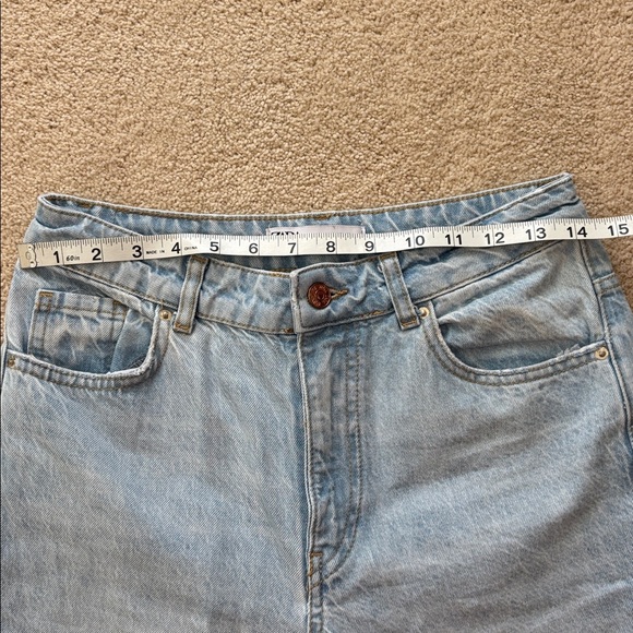 Zara Long Length Straight Leg Jeans Size 4 - Picture 7 of 7